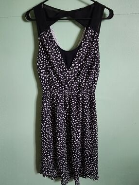 Black & White Dotted Dress | Medium
